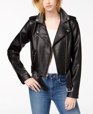 levis faux leather moto jacket