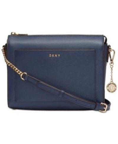 Shop Dkny Bryant Box Crossbody, Created For Macy's In Navy/gold