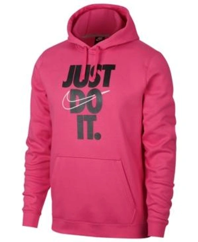 Nike Men's Sportswear Just Do It Hoodie In Watermelon Pink | ModeSens