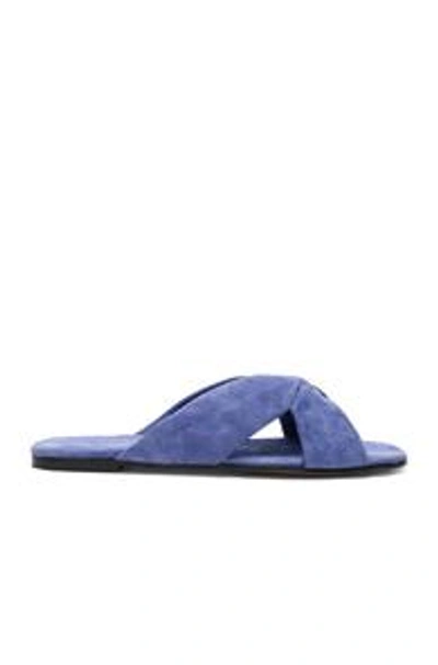 Shop Alumnae Soft X Slide Sandals In Purple,blue