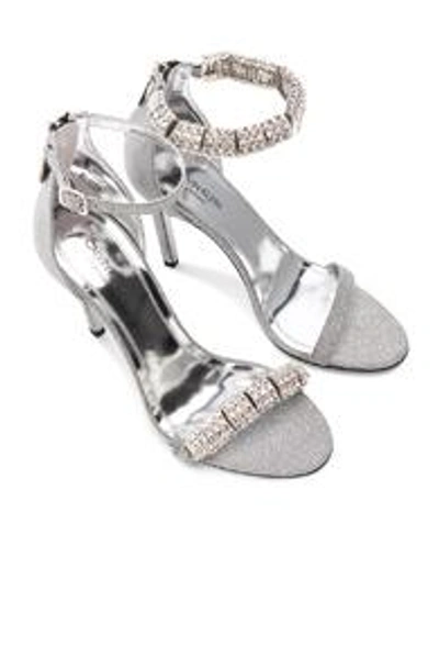 Shop Calvin Klein 205w39nyc Camelle Diamond & Swarovski Embellished Sandals In Silver