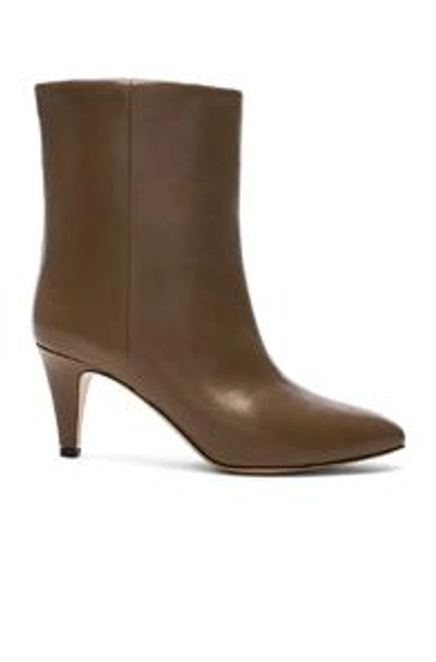 Shop Isabel Marant Leather Dailan Boots In Brown