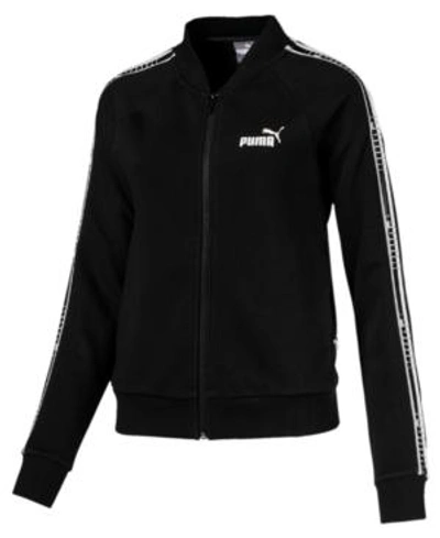 Shop Puma Logo Track Jacket In Black