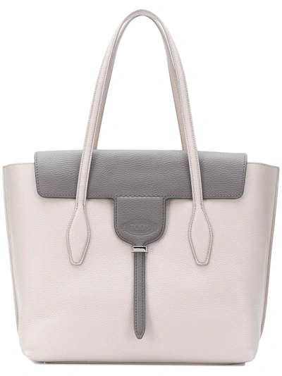 Shop Tod's Joy Large Tote - Grey