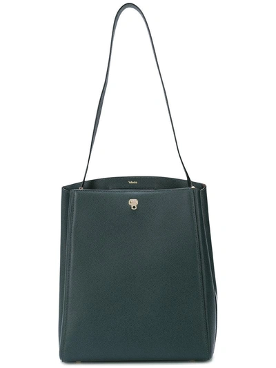 Shop Valextra Structured Shoulder Bag - Green