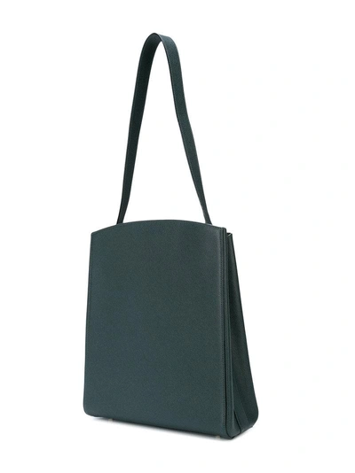 Shop Valextra Structured Shoulder Bag - Green