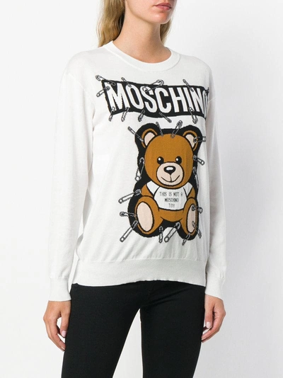 Shop Moschino Toy Bear Jumper - White