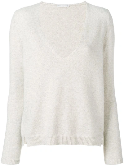 deep V-neck jumper