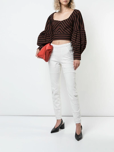 Shop Rachel Comey Storm Cargo Pocket Trousers - White
