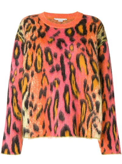 Shop Stella Mccartney Leopard In Yellow & Orange