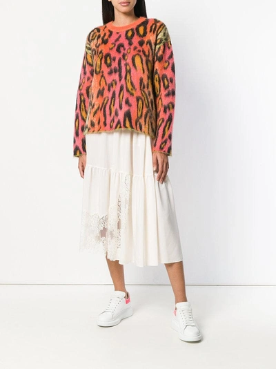 Shop Stella Mccartney Leopard In Yellow & Orange