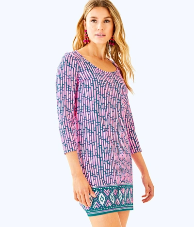 Shop Lilly Pulitzer Beacon Dress In Mandevilla Pink Slathouse Stripe Engineered Dress