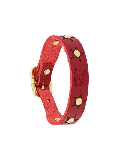 Shop Il Bisonte Studded Bracelet - Red