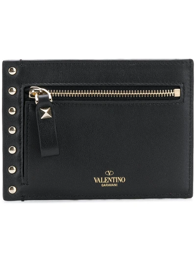 Shop Valentino Garavani Rockstud Cardholder - Black