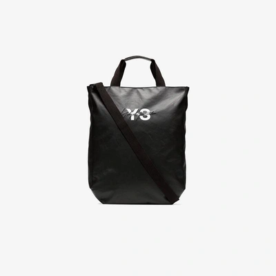 Shop Y-3 Black Logo Tote Bag