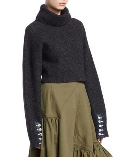 Shop 3.1 Phillip Lim / フィリップ リム Folk Turtleneck Crop Sweater In Black