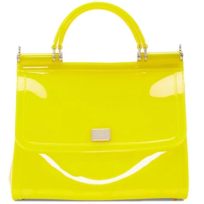 Shop Dolce & Gabbana Dolce And Gabbana Yellow Small Rubber Miss Sicily Bag In 8l136 Yello