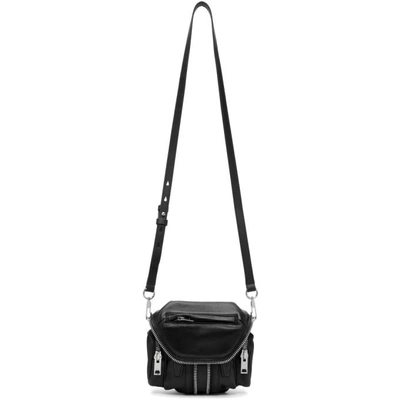 Shop Alexander Wang Black Micro Marty Shoulder Bag In 001 Black