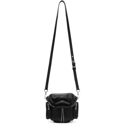 Shop Alexander Wang Black Micro Marty Shoulder Bag In 001 Black