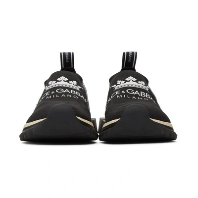 Shop Dolce & Gabbana Dolce And Gabbana Black Logo Sorrento Sneakers In Hnr18 Black