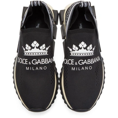 Shop Dolce & Gabbana Dolce And Gabbana Black Logo Sorrento Sneakers In Hnr18 Black