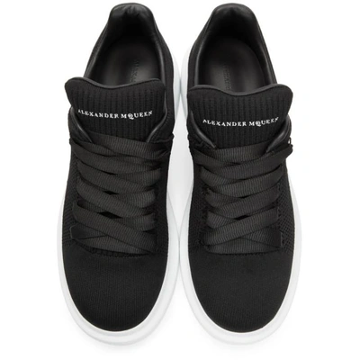 Shop Alexander Mcqueen Black Knit Oversized Sneakers In 1000 Black