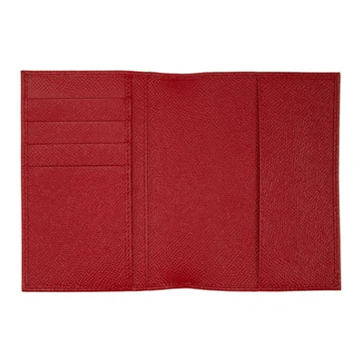 Shop Dolce & Gabbana Dolce And Gabbana Red Crystal Logo Passport Holder In 80303 Red