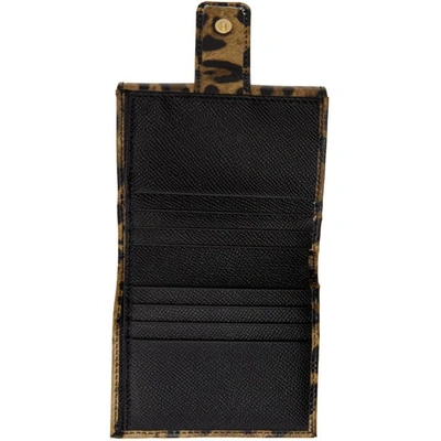 Shop Dolce & Gabbana Dolce And Gabbana Black And Brown Leopard French Wallet In Ha93m Leopa