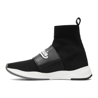 Shop Balmain Black Cameron High-top Sneakers