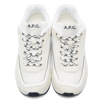 Shop Apc A.p.c. White Femme Sneakers In Aab Blanc