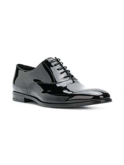 Shop Prada Classic Derby Shoes - Black