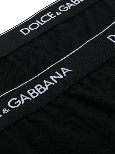 Shop Dolce & Gabbana Underwear Two Pack Logo Waistband Boxers - Black