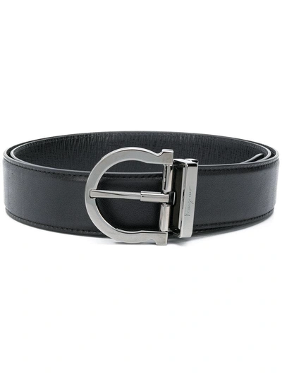 Shop Ferragamo Salvatore  Gancio Buckle Belt - Black