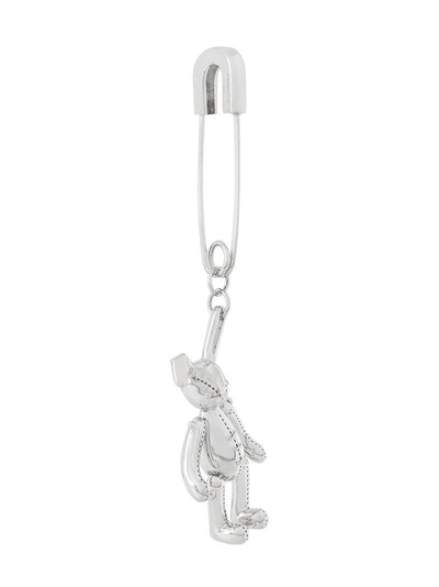 Shop Ambush Teddy Safety Pin Earring In Metallic