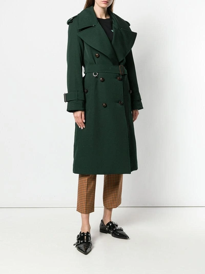 Shop Burberry Regina Trench Coat - Green