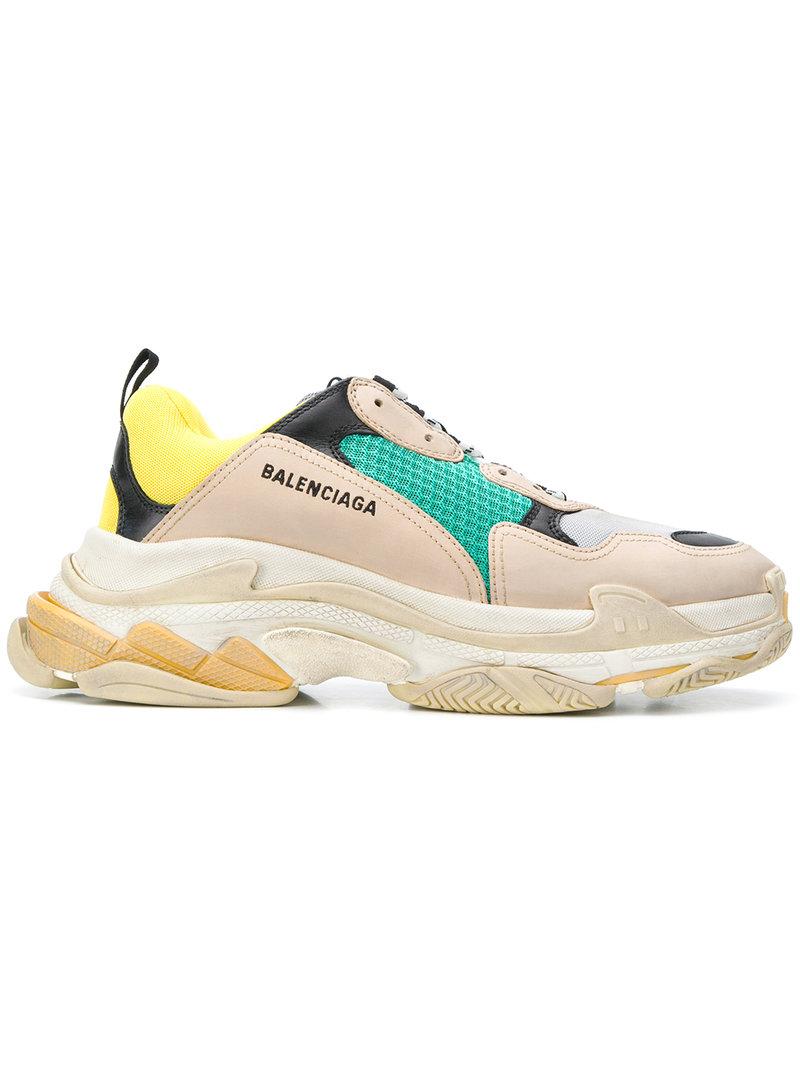 Baskets triple s en toile Balenciaga Argenté taille 37 EU en