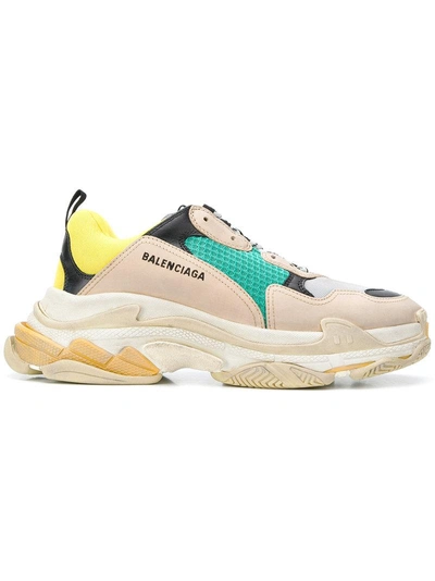 Shop Balenciaga Triple S Sneakers In Neutrals