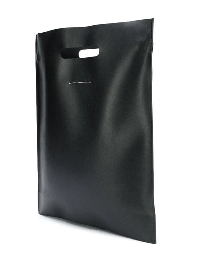 Shop Mm6 Maison Margiela Top Handles Tote Bag - Black