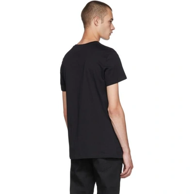 Shop Balmain Black Logo T-shirt In 1766blksilv