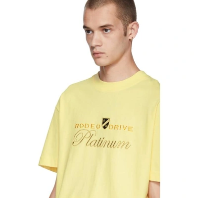 Alexander Wang Yellow 'rodeo Drive Platinum' T-shirt In 740 Sft Ylw |  ModeSens