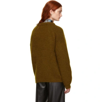 Shop Acne Studios Brown Wool Dramatic Sweater In Cognac Brow