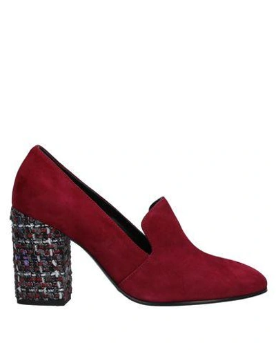 Shop Fabi Loafers In Red