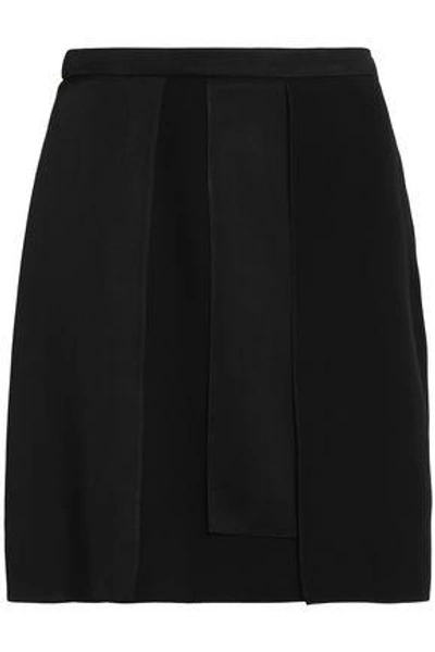 Shop Christopher Kane Woman Satin-crepe Mini Skirt Black