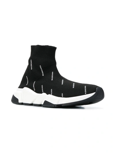 Shop Balenciaga Speed Sock Sneakers In Black