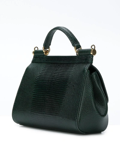 Shop Dolce & Gabbana Small Sicily Shoulder Bag - Green