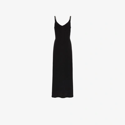 Shop Staud Silk Maxi Dress In Black