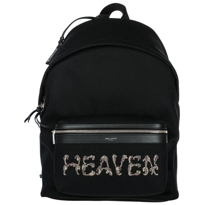 Shop Saint Laurent Men's Rucksack Backpack Travel  City Heaven In Black