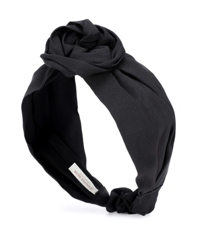 Shop Jennifer Behr Rosemarie Silk Faille Headband In Black