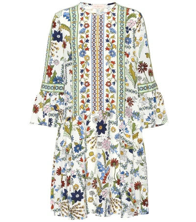 Shop Tory Burch Daphne Printed Silk Dress In Multicoloured