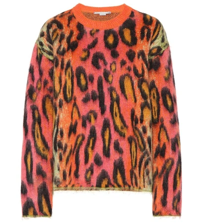 Shop Stella Mccartney Mohair And Wool-blend Sweater In Multicoloured